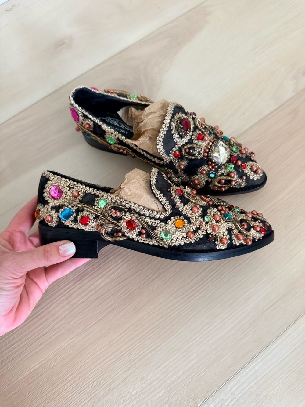 Jeffrey Campbell X Free People “Horatio” Embellished Loafers - Picture 2 of 5
